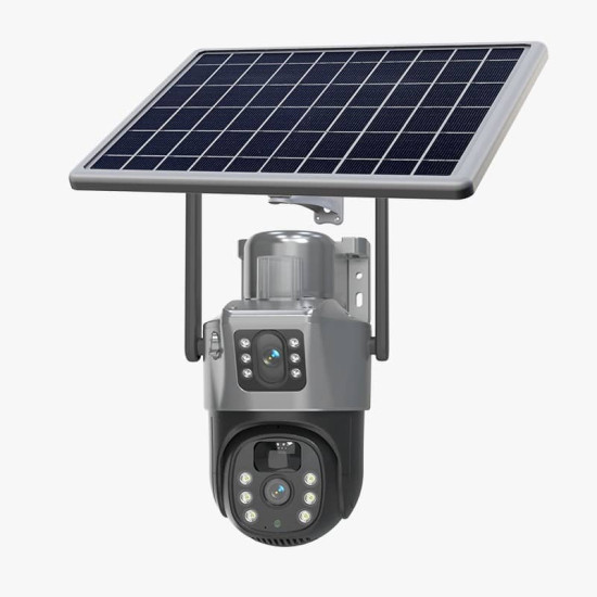 Solar Security Camera Black – With Double Camera Solar Security Camera Black – With Double Camera
