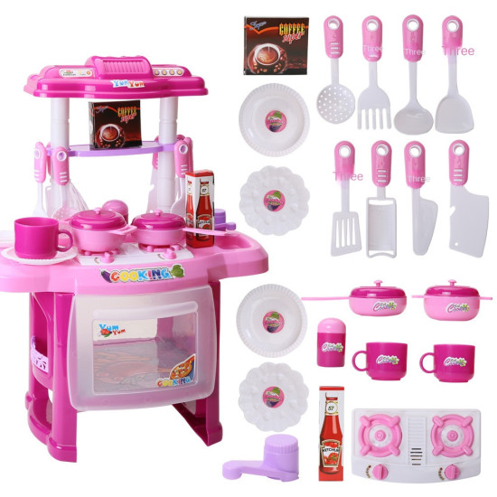 Popular 2 in 1 Kids Plastic Tool Set Pink