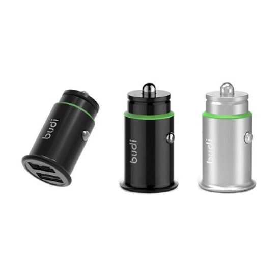 Budi Car Charger All Metal 2 USB Port Budi Car Charger All Metal 2 USB Port