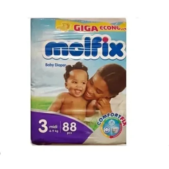 Molfix Baby Diaper – Size 3 – 88 Pieces