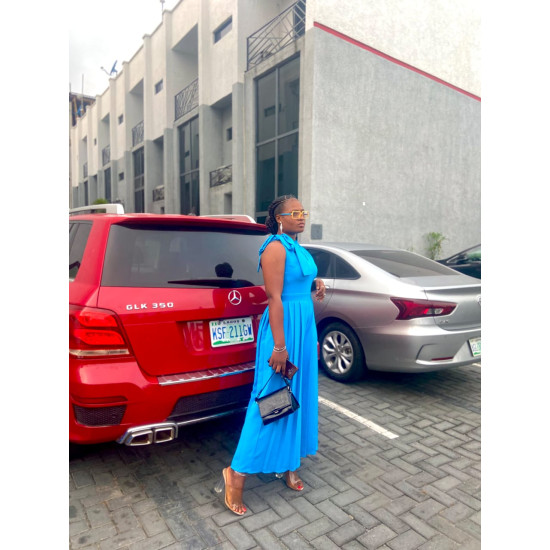 Bow Neck Pleated Jumpsuit Bow Neck Pleated Jumpsuit