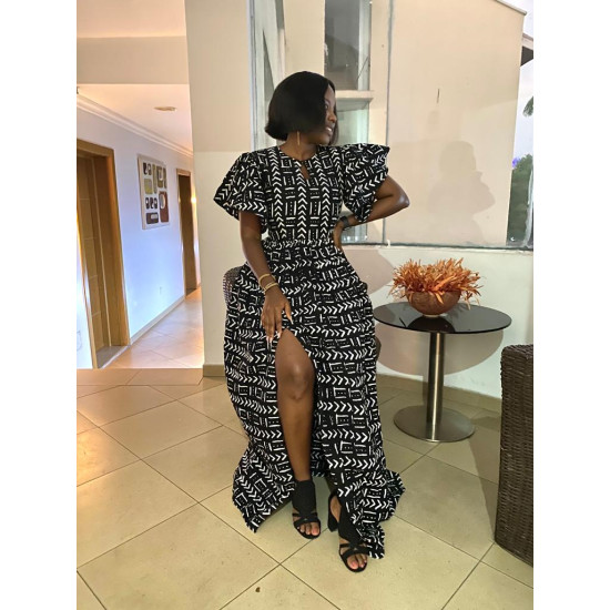 Tribal Gathered Maxi Dress